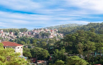 The scenic view of Baguio City during this family tour package showcases the cool highland charm and lush surroundings
