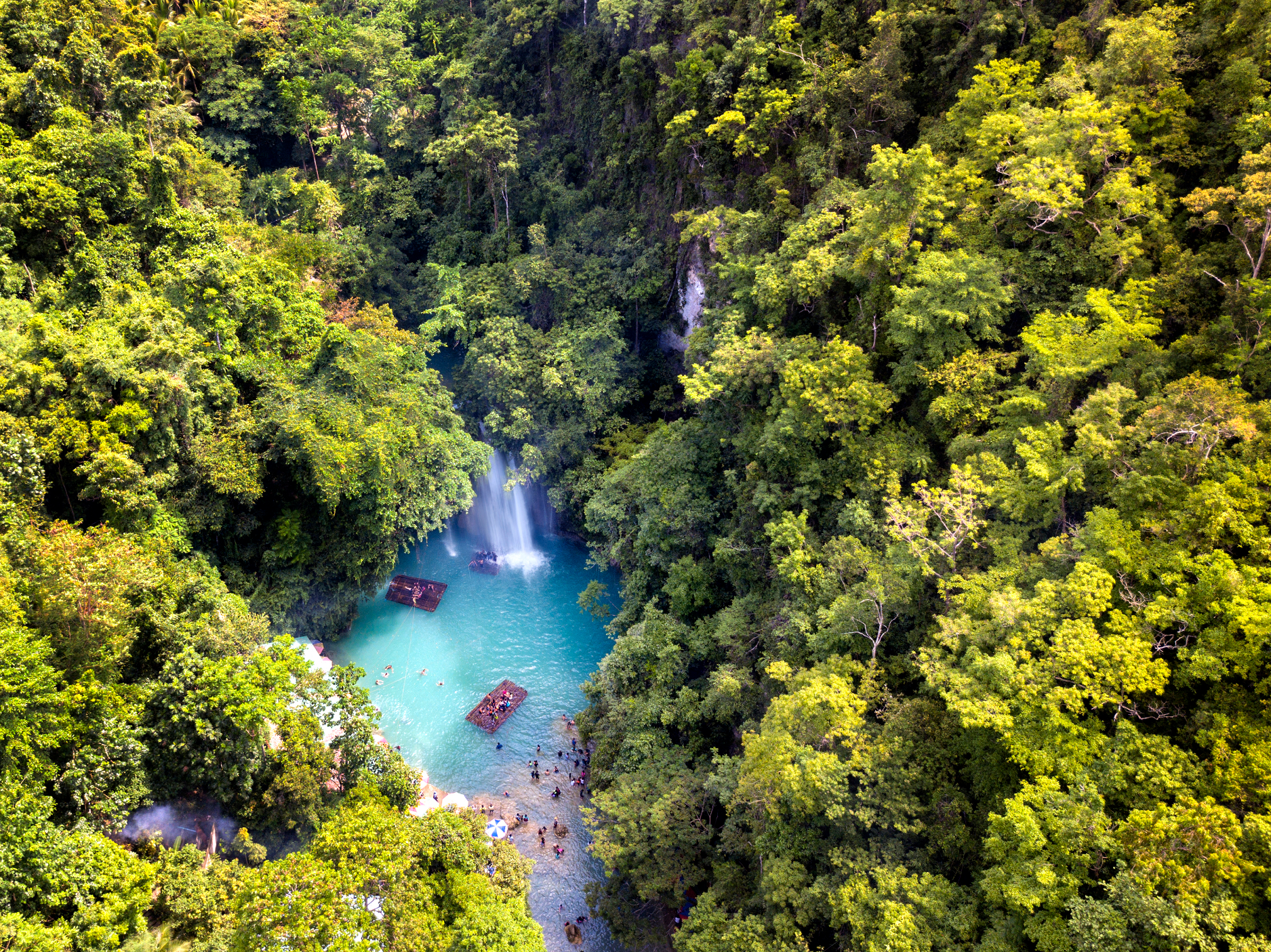 Enjoy an adrenaline-pumping canyoneering activity in Kawasan Falls, during your adventure in Cebu Island Province