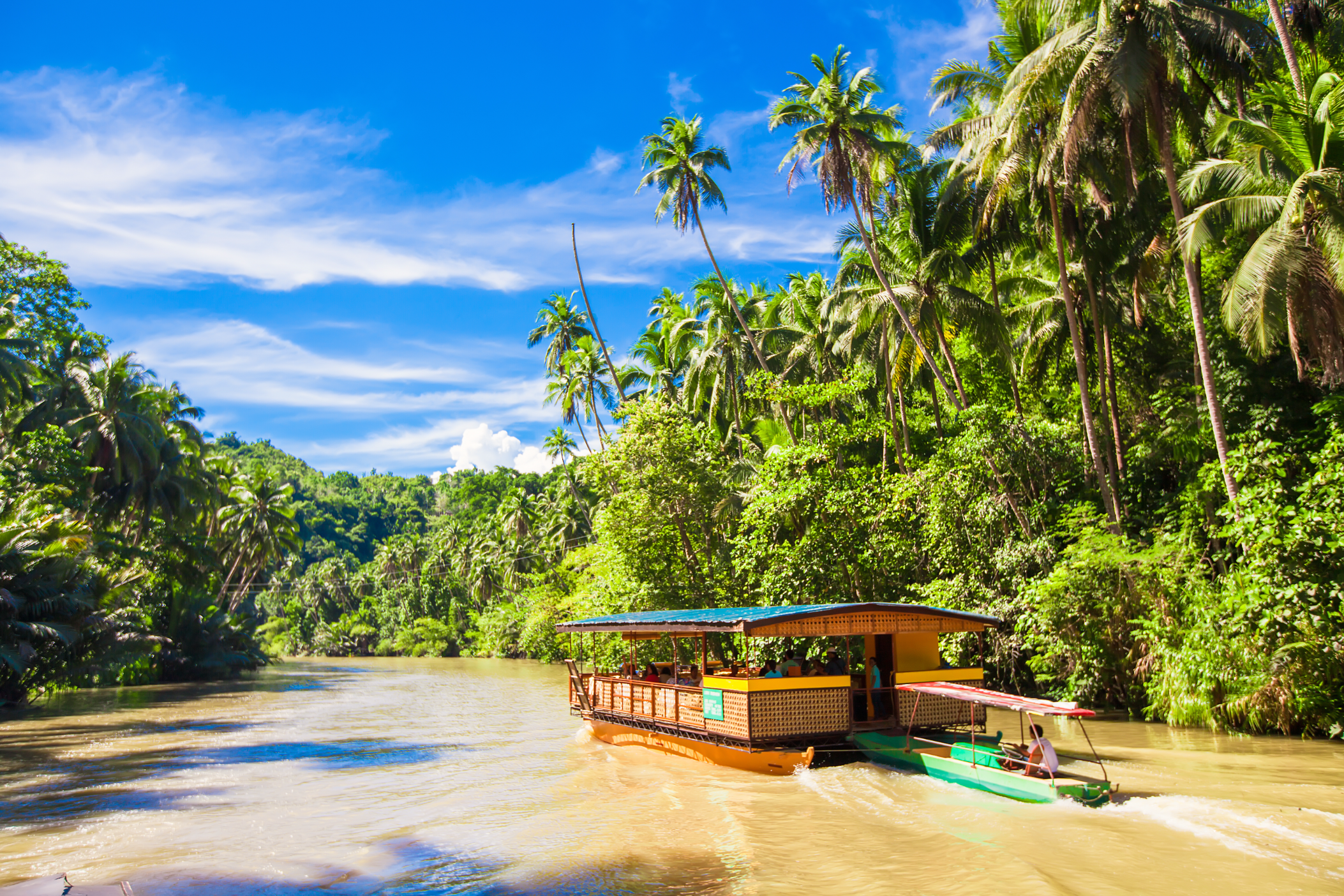Go on a relaxing Loboc River cruise in Bohol island with this during this 12-Day Visayas Island Region tour package