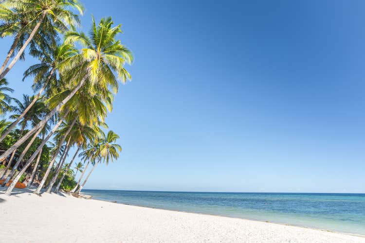 Discover the pristine white sand of Anda Beach, lined with palm trees, which you will visit during this private tour to Bohol Island