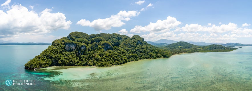 Aerial shot of the Tabon Caves in Palawan Province. Aerial shot of the Tabon Caves in Palawan Province.