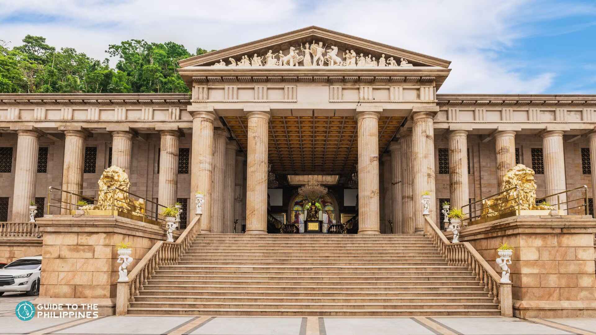 The gorgeous facade of the Temple of Leah on the hillsides of Cebu City.