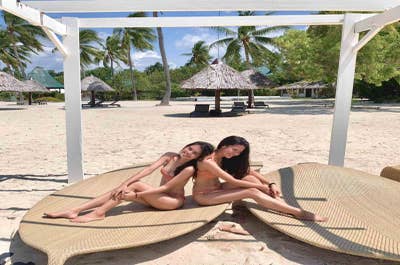 Beach at Badian Island Wellness Resort