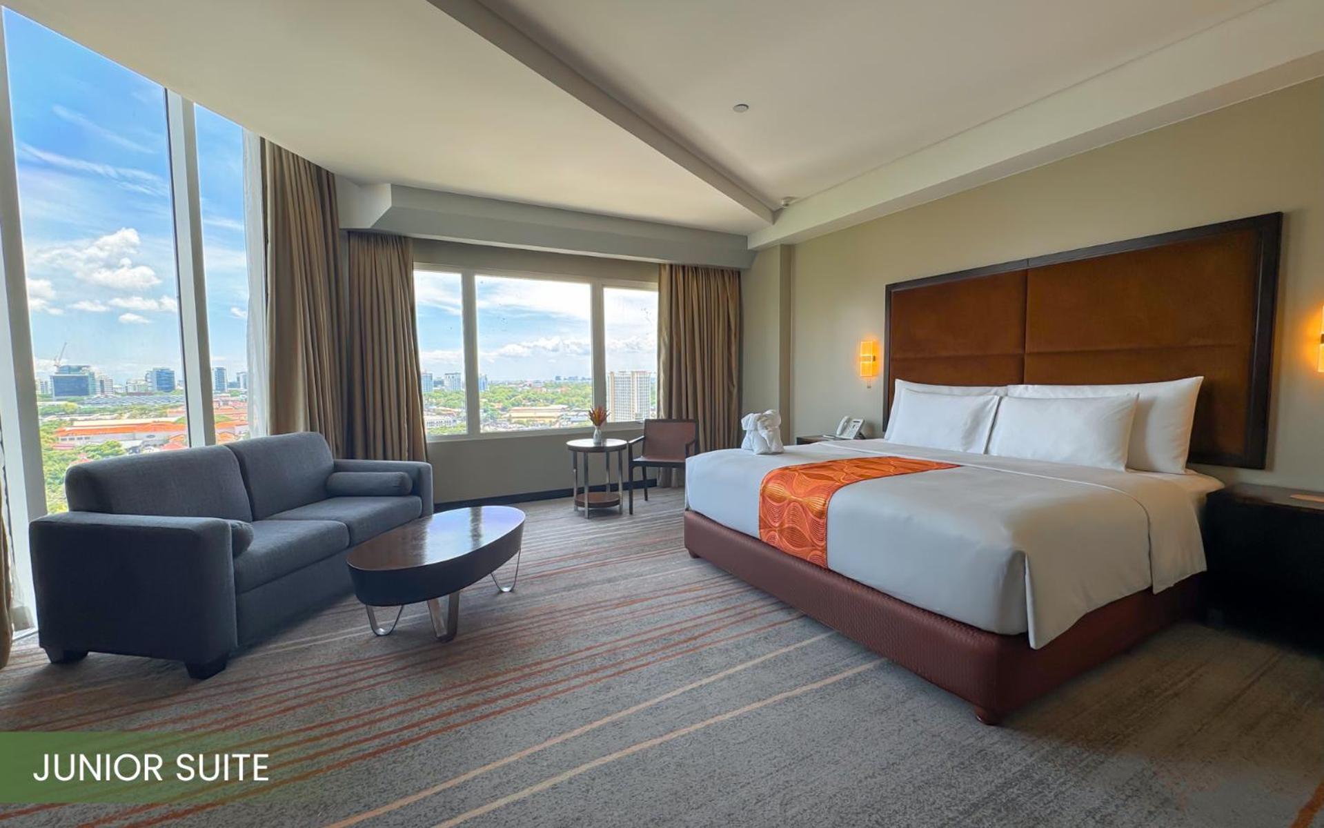 One of the spacious and cozy suites of Acacia Hotel Manila