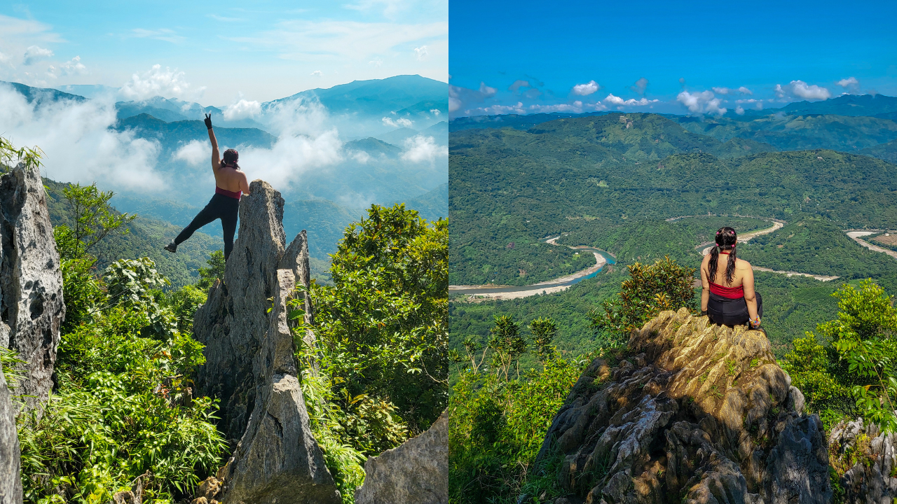A hiker enjoying the rewarding views of Mt. Daraitan in Rilzal Province.