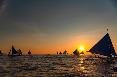 Paraw boat in Boracay