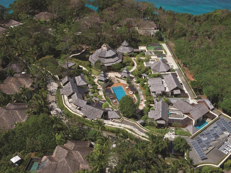 An aerial shot of the beautiful Shangri-La Boracay Resort and Spa